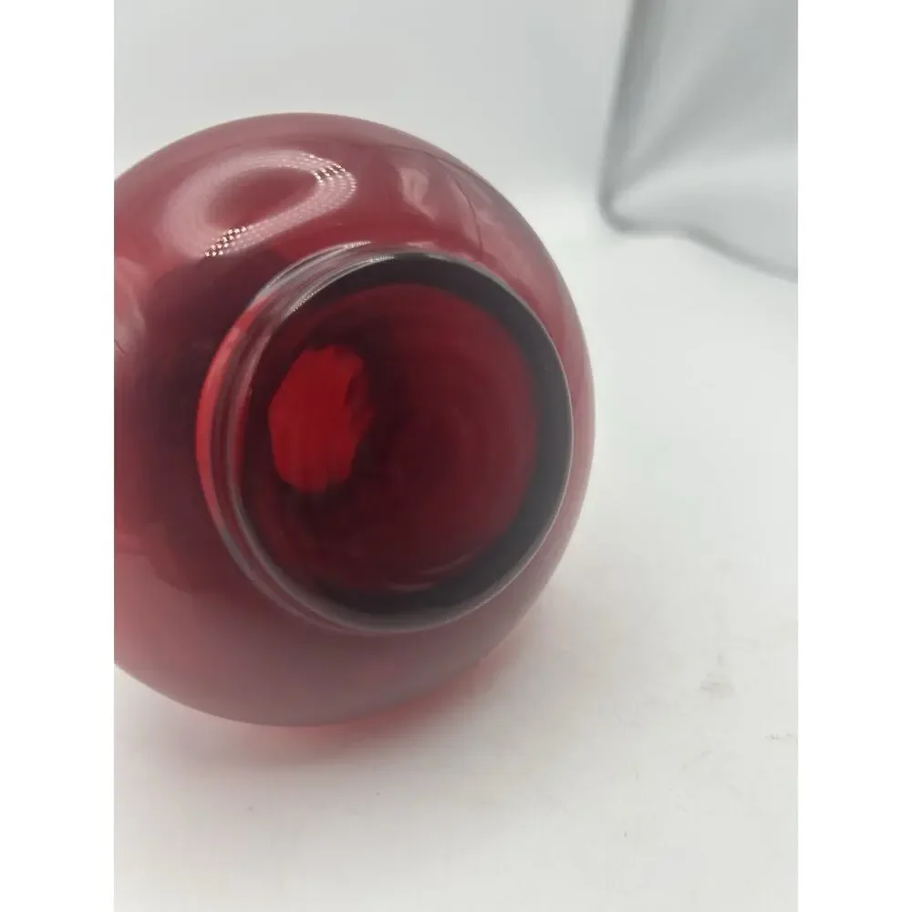 Red Glass Small Vase